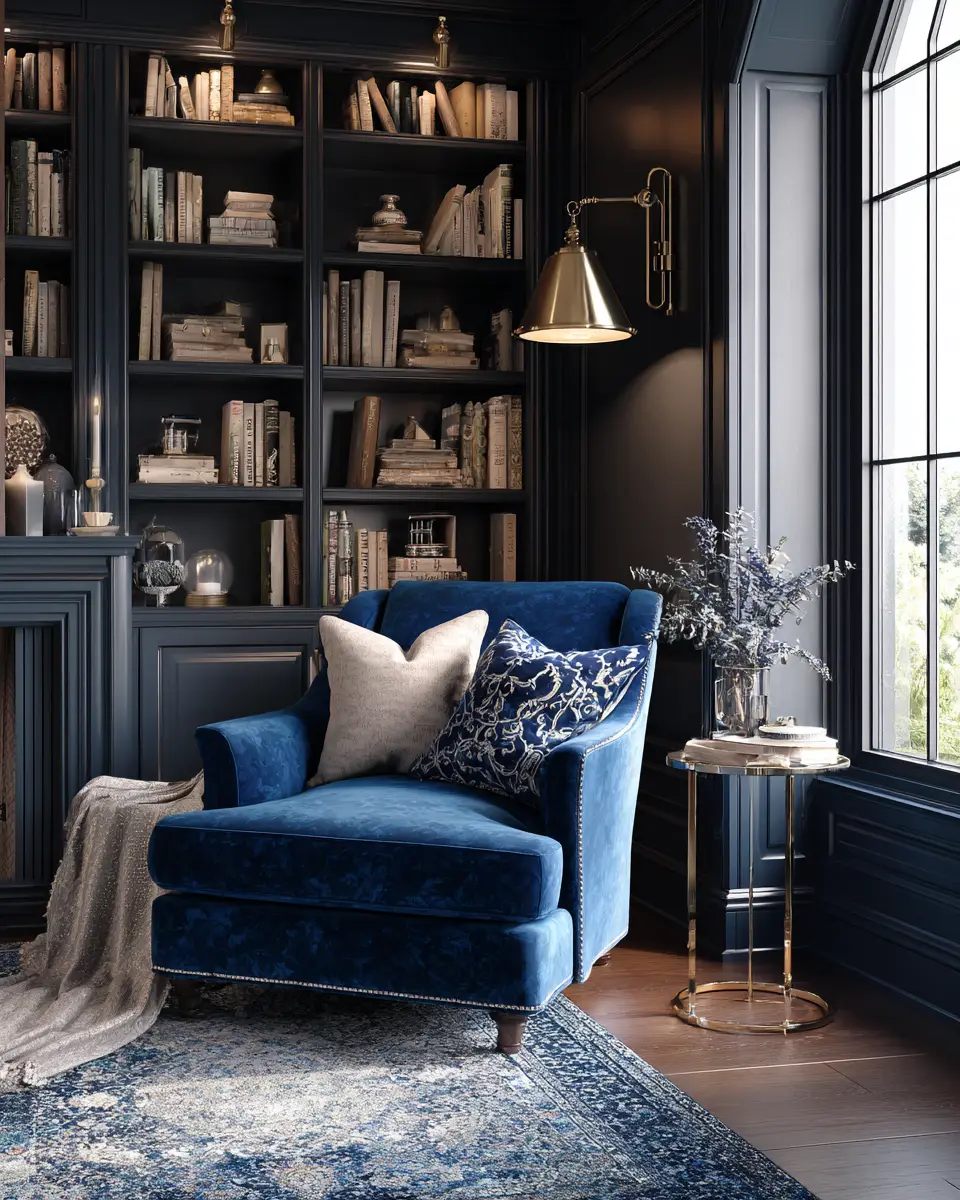 Blue Classic Home Office Decor Ideas