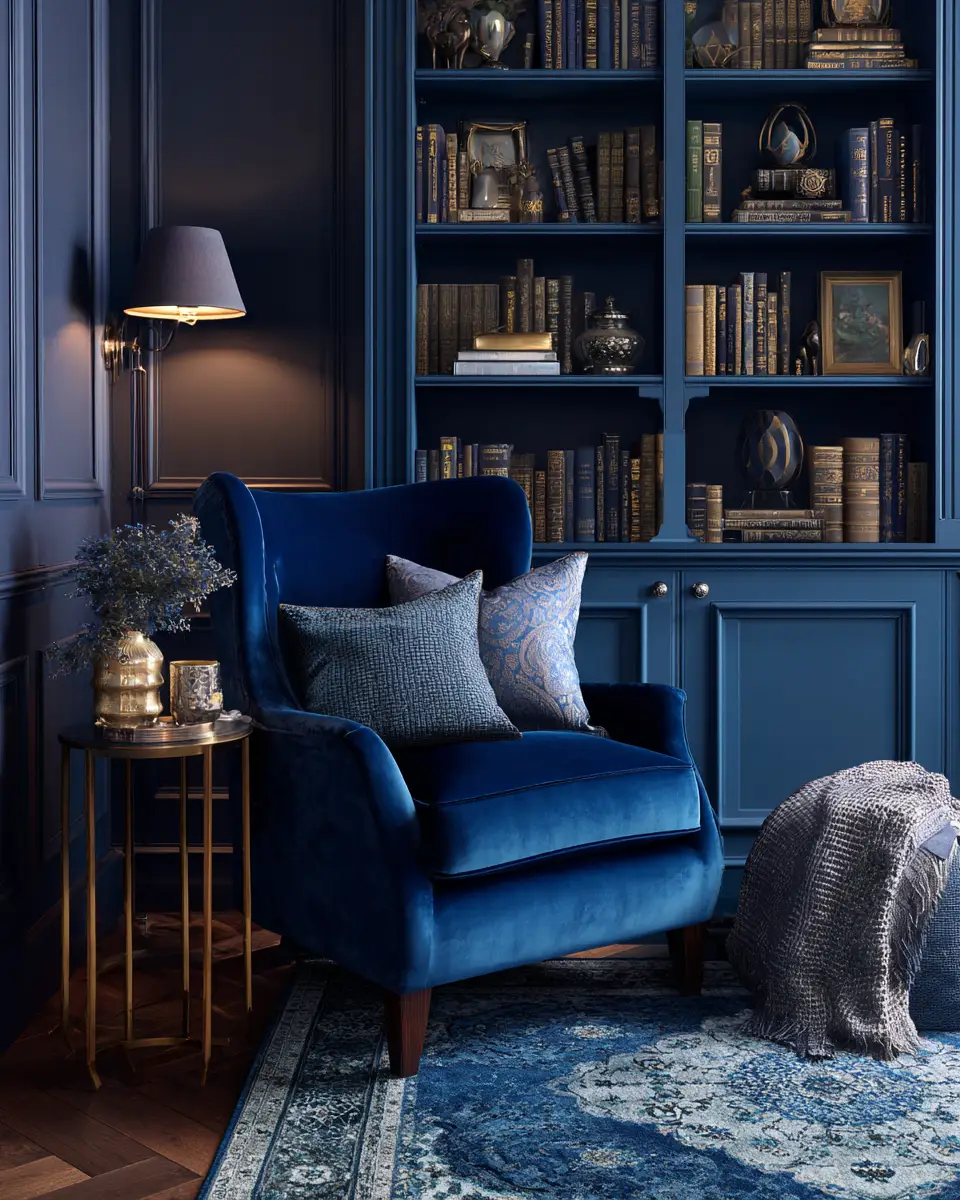 Blue Classic Home Office Decor Ideas
