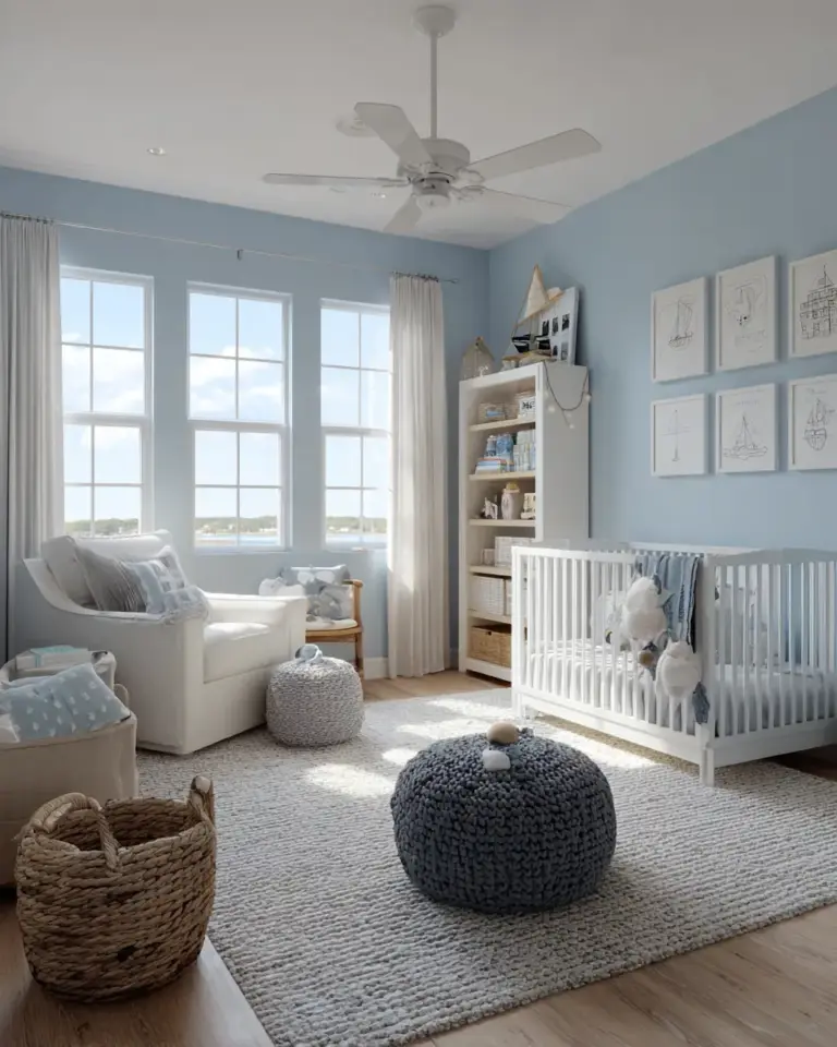 Blue Coastal Nursery Decor Ideas - Featured