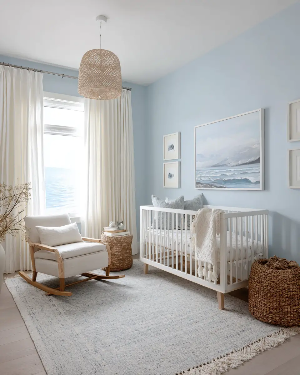 Blue Coastal Nursery Decor Ideas