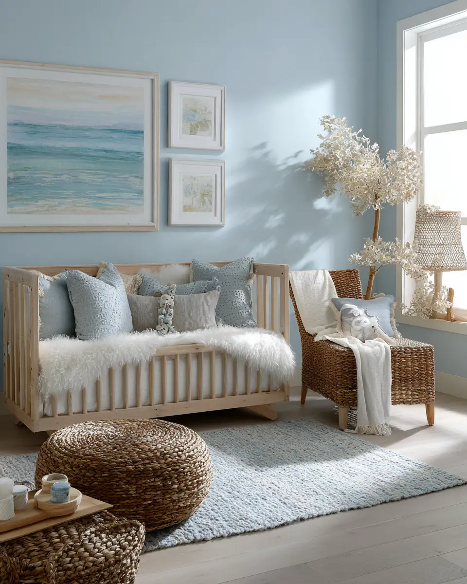 Blue Coastal Nursery Decor Ideas