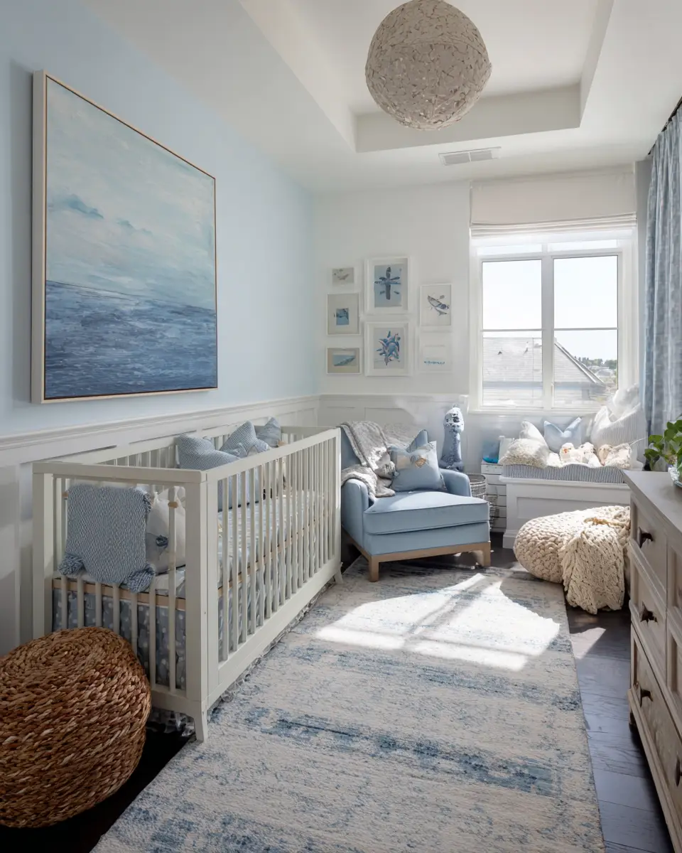 Blue Coastal Nursery Decor Ideas