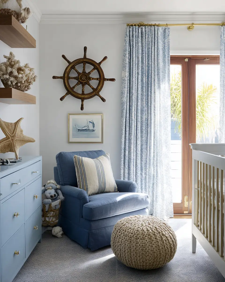 Blue Coastal Nursery Decor Ideas
