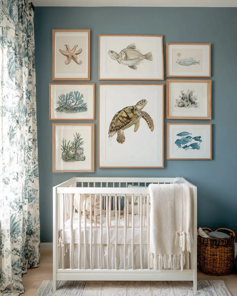 Blue Coastal Nursery Decor Ideas