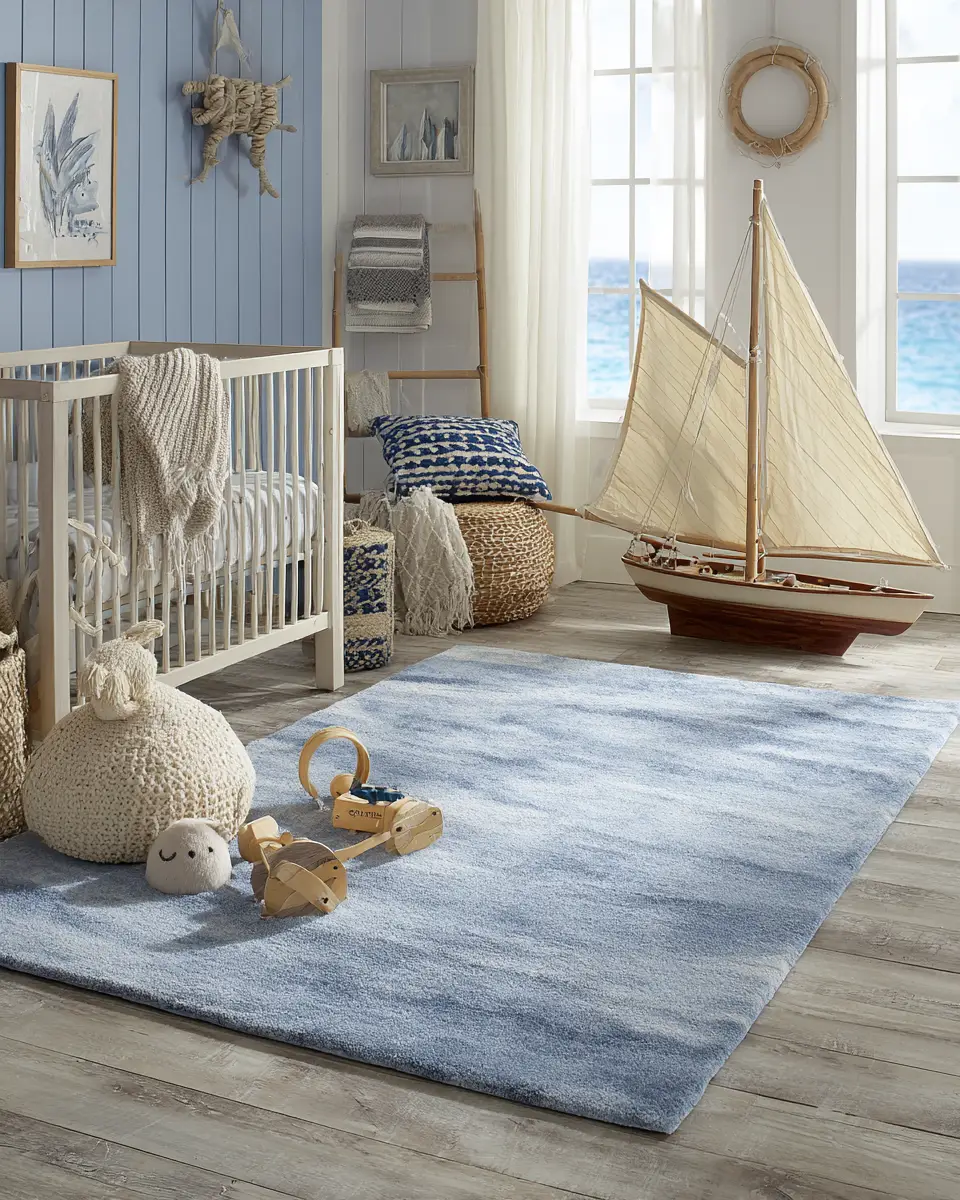 Blue Coastal Nursery Decor Ideas