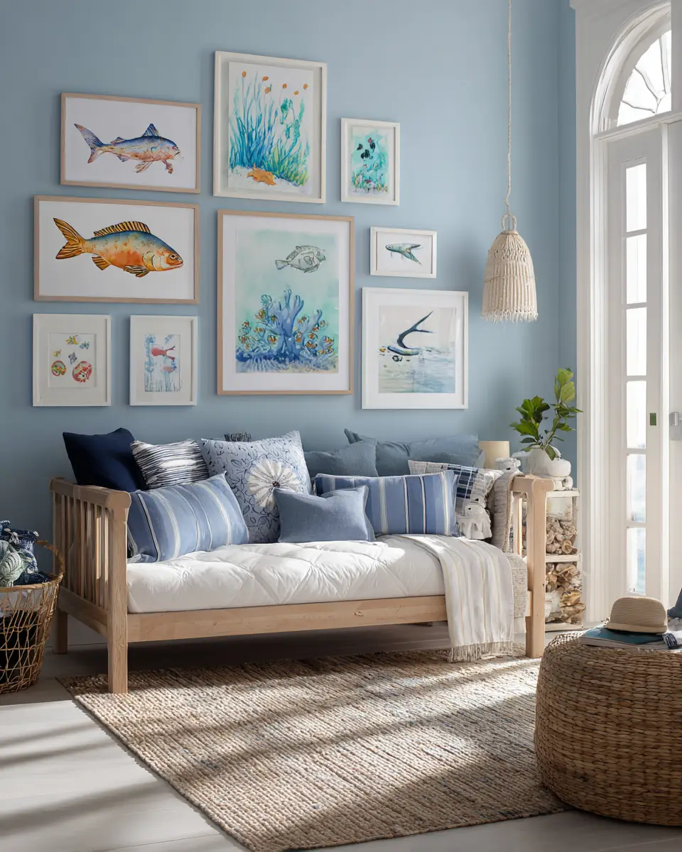 Blue Coastal Nursery Decor Ideas