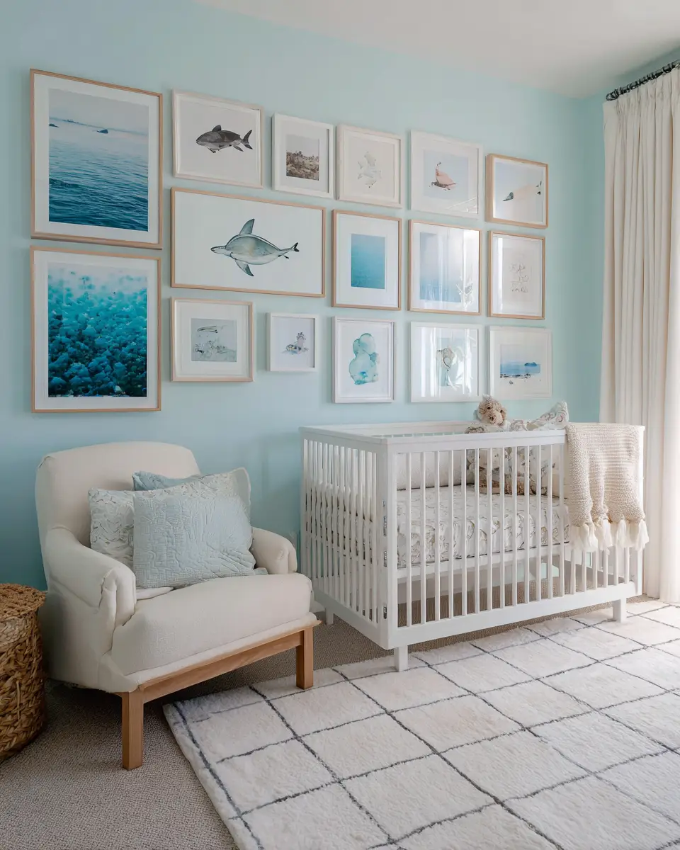 Blue Coastal Nursery Decor Ideas