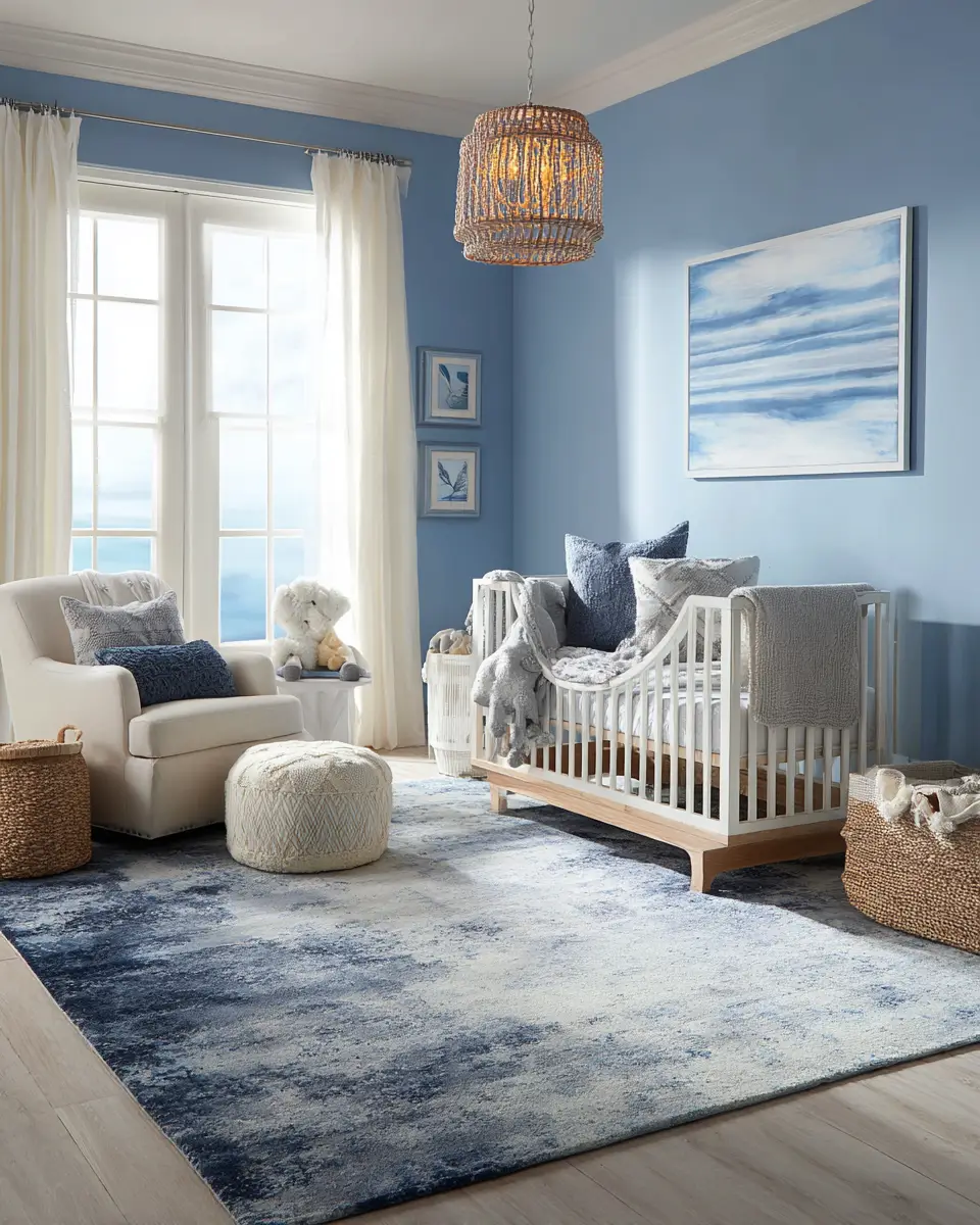 Blue Coastal Nursery Decor Ideas