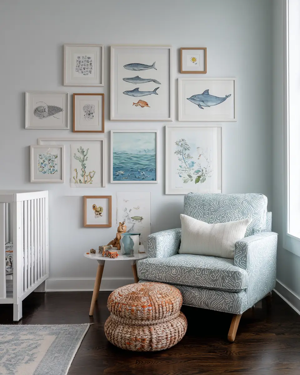 Blue Coastal Nursery Decor Ideas