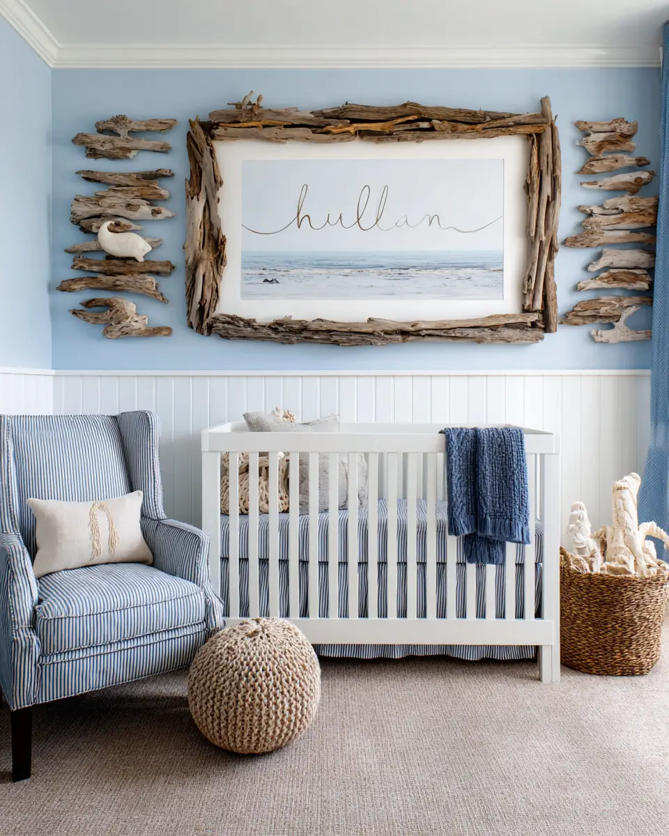 Blue Coastal Nursery Decor Ideas