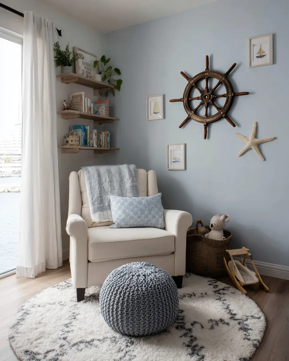 Blue Coastal Nursery Decor Ideas