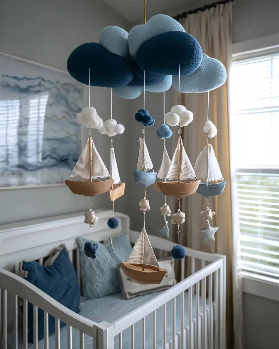 Blue Coastal Nursery Decor Ideas