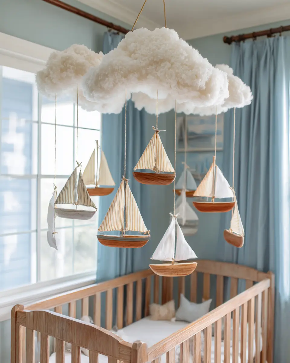 Blue Coastal Nursery Decor Ideas