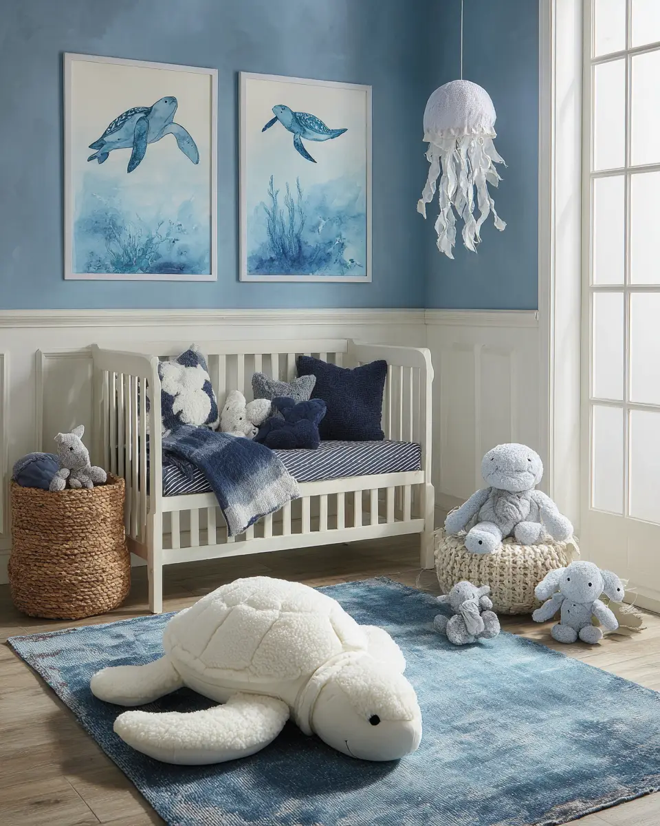 Blue Coastal Nursery Decor Ideas