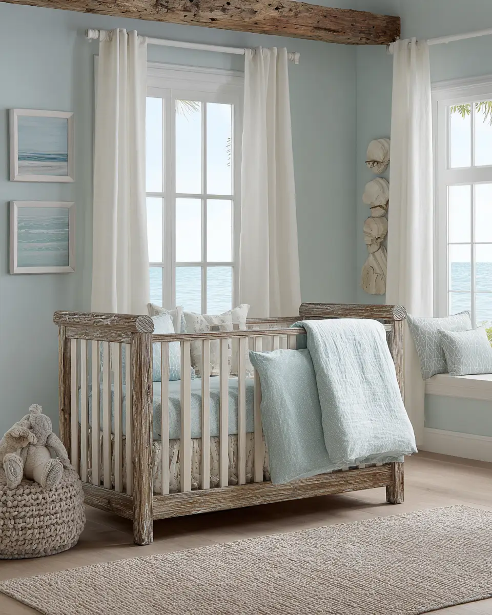 Blue Coastal Nursery Decor Ideas