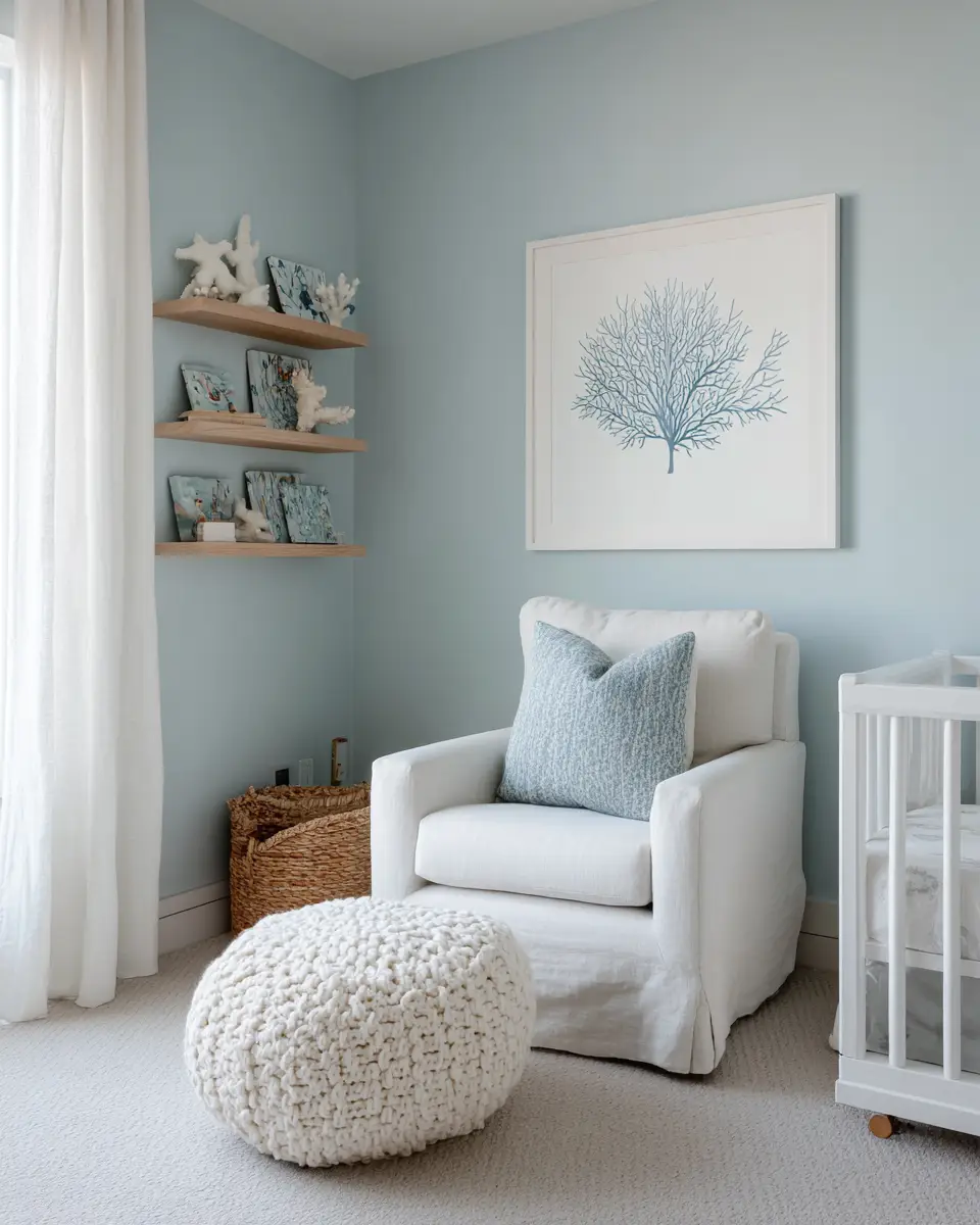 Blue Coastal Nursery Decor Ideas