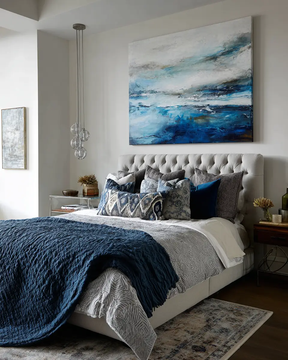 Blue Contemporary Bedroom Decor Ideas