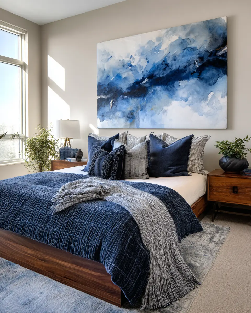 Blue Contemporary Bedroom Decor Ideas