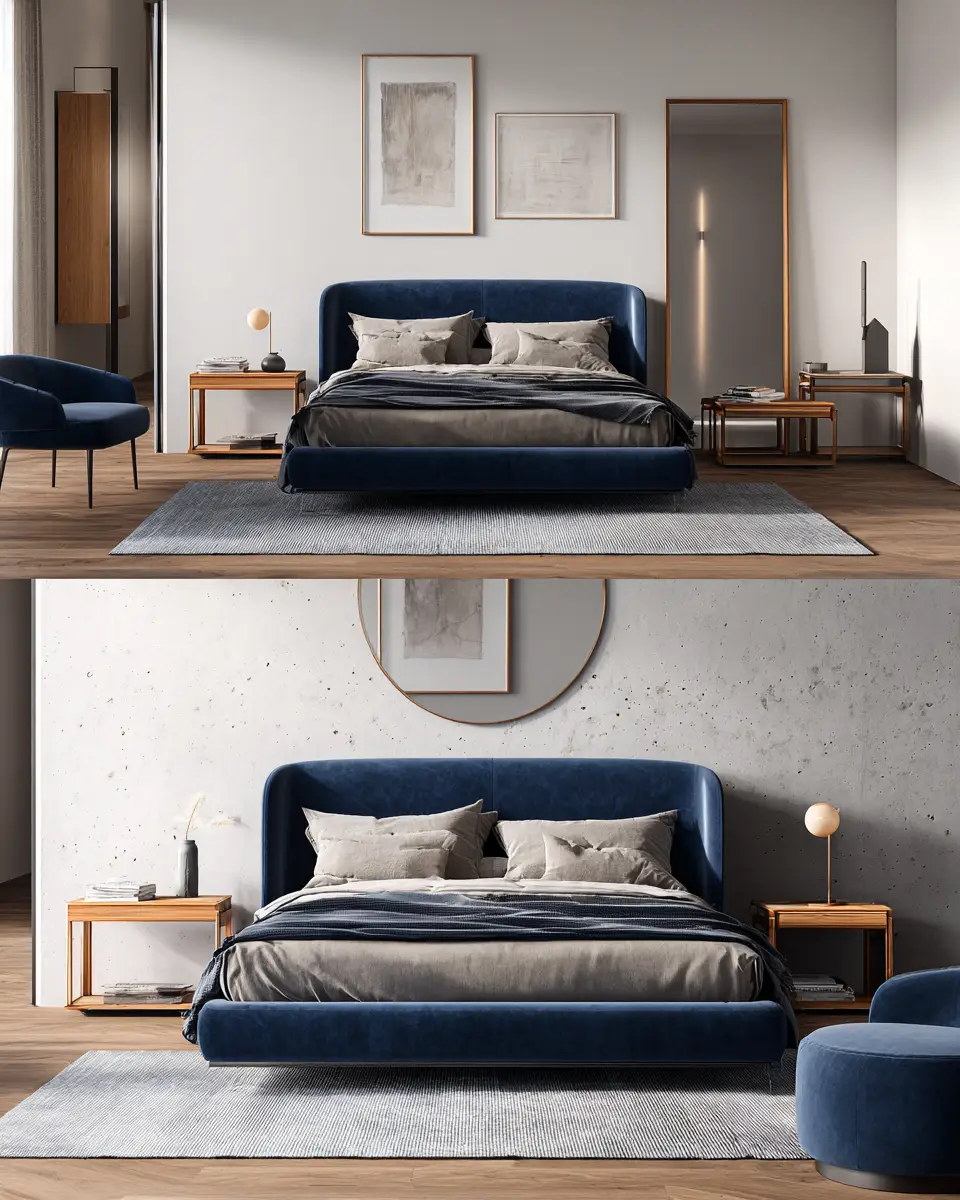 Blue Contemporary Bedroom Decor Ideas