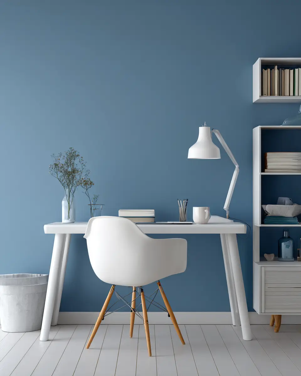 Blue Contemporary Home Office Decor Ideas