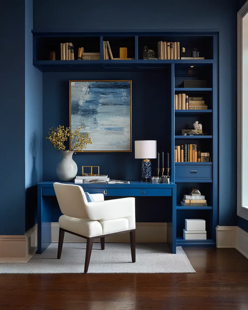 Blue Contemporary Home Office Decor Ideas