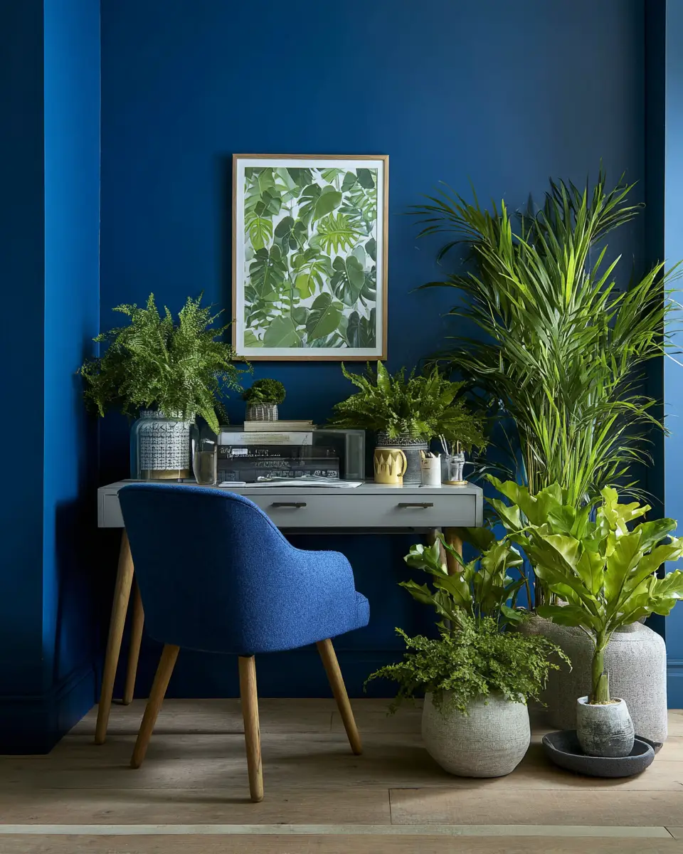 Blue Contemporary Home Office Decor Ideas