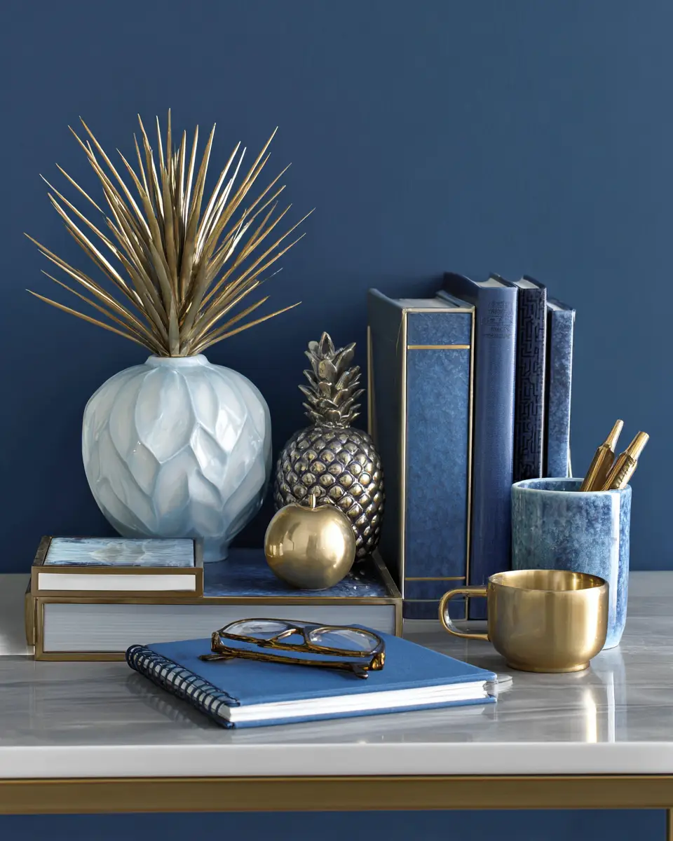 Blue Contemporary Home Office Decor Ideas