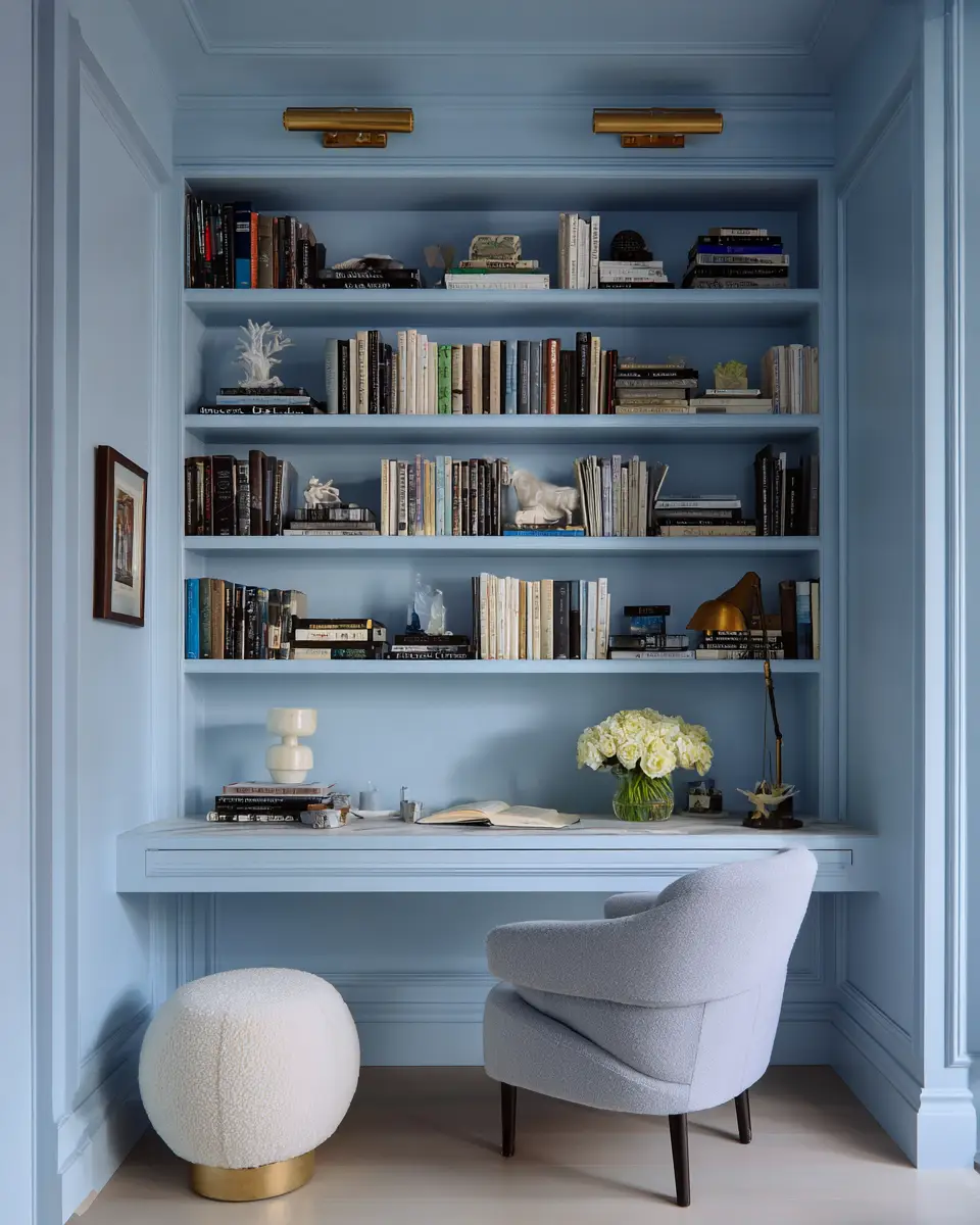Blue Contemporary Home Office Decor Ideas