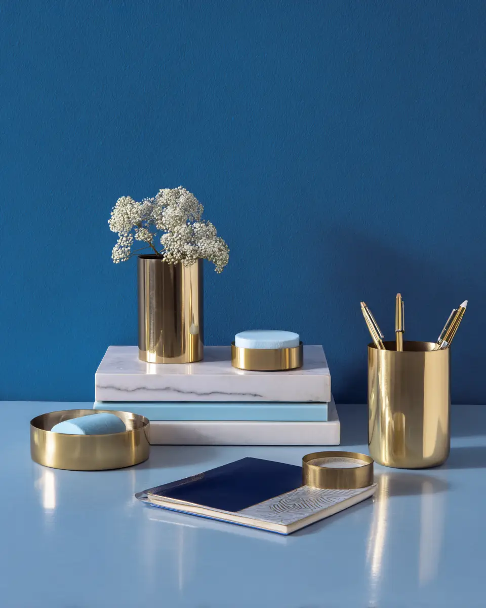 Blue Contemporary Home Office Decor Ideas