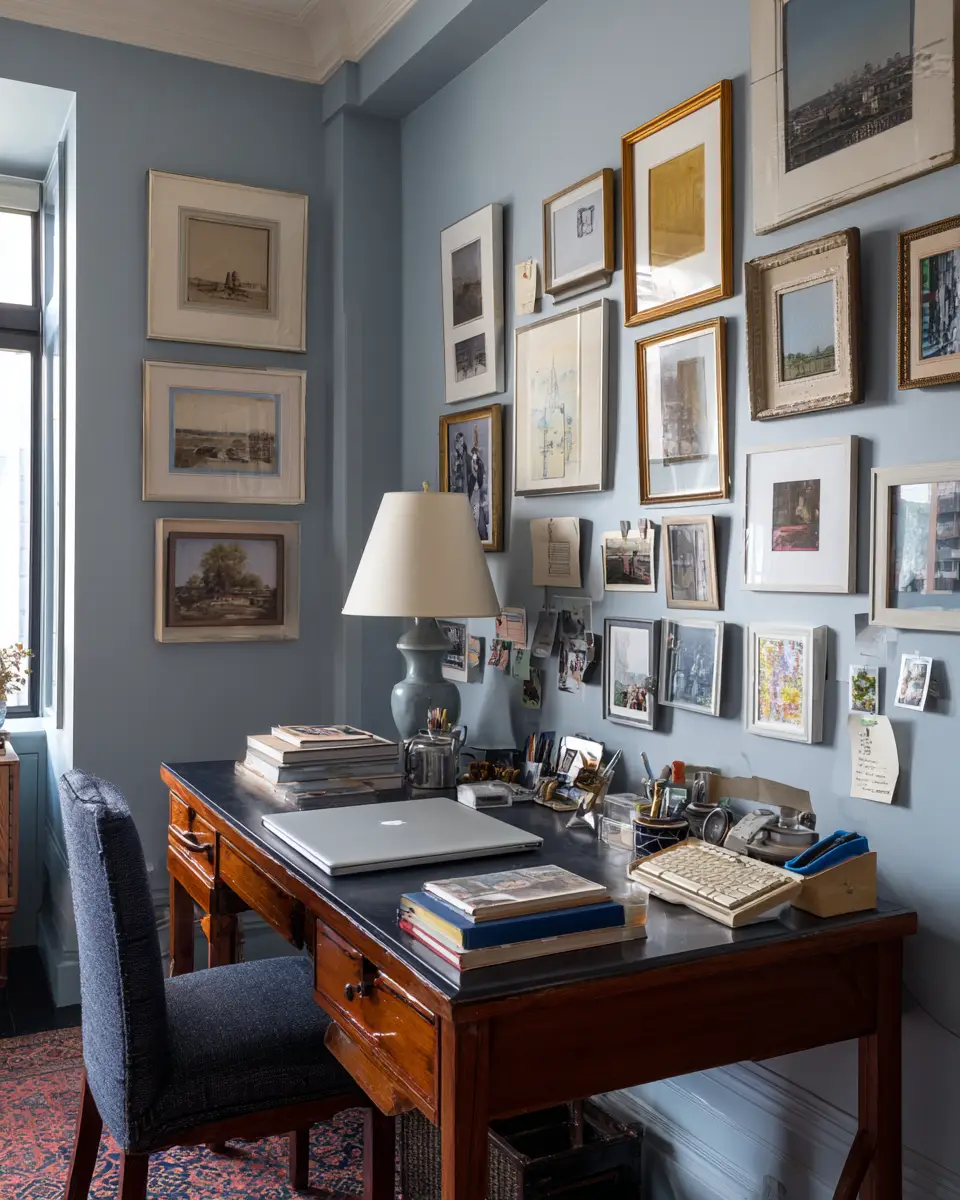 Blue Contemporary Home Office Decor Ideas