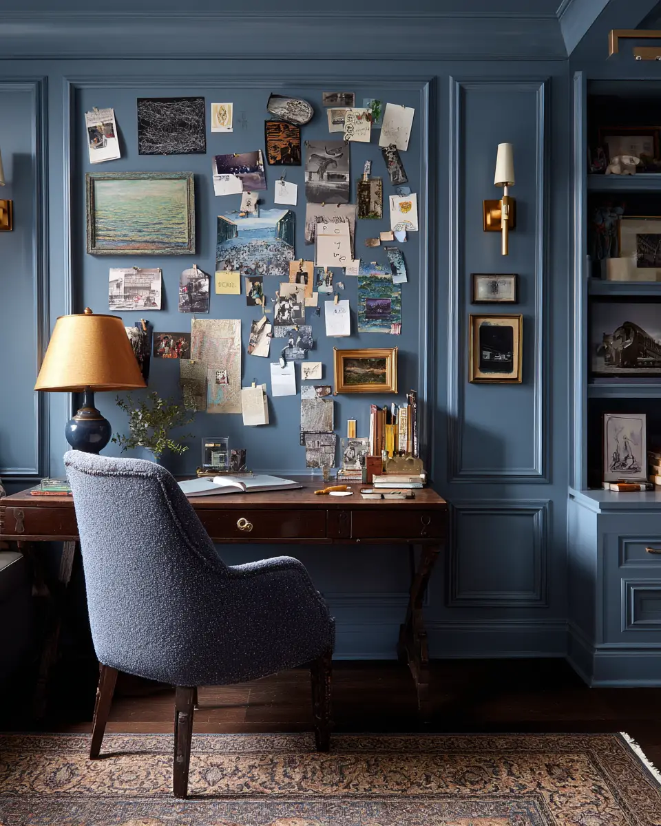 Blue Contemporary Home Office Decor Ideas