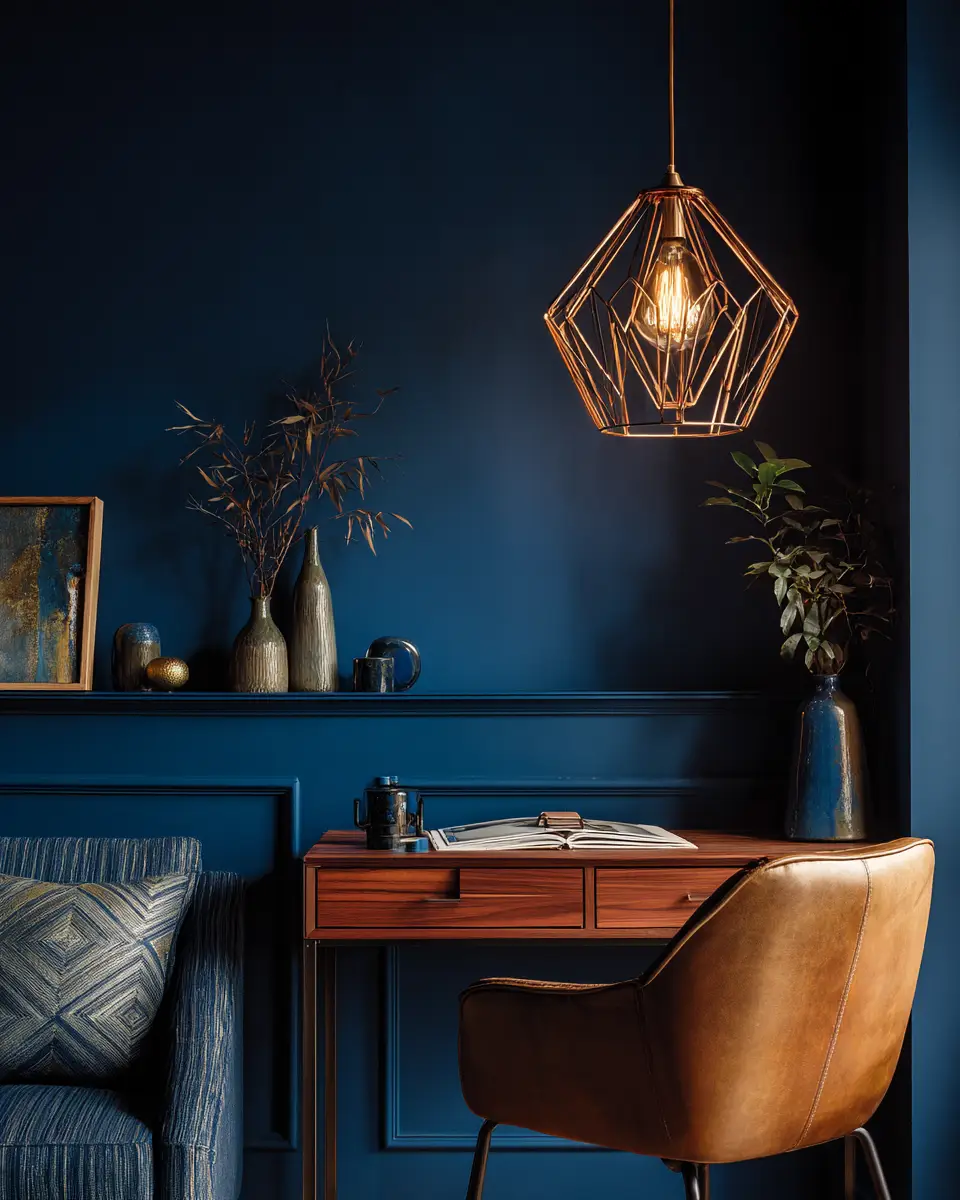 Blue Contemporary Home Office Decor Ideas