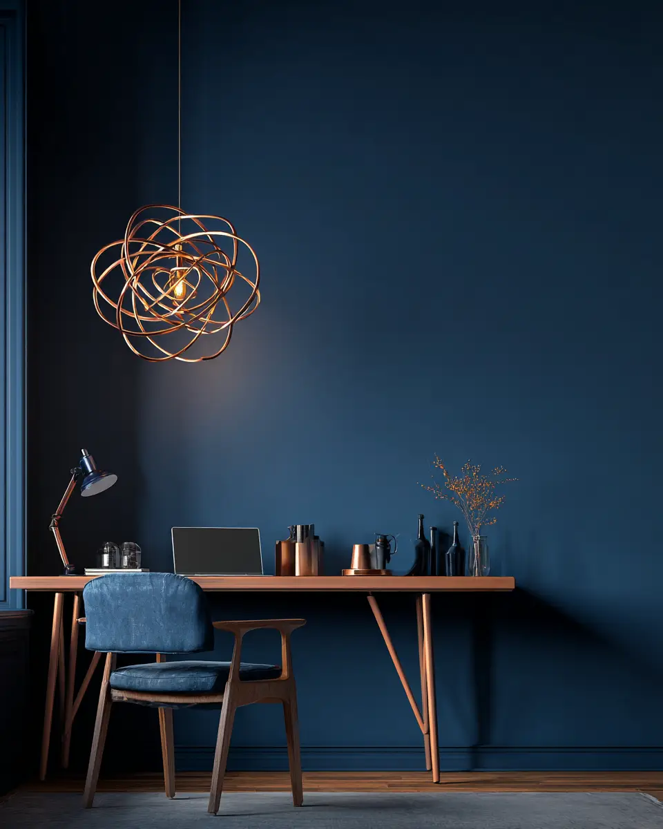 Blue Contemporary Home Office Decor Ideas