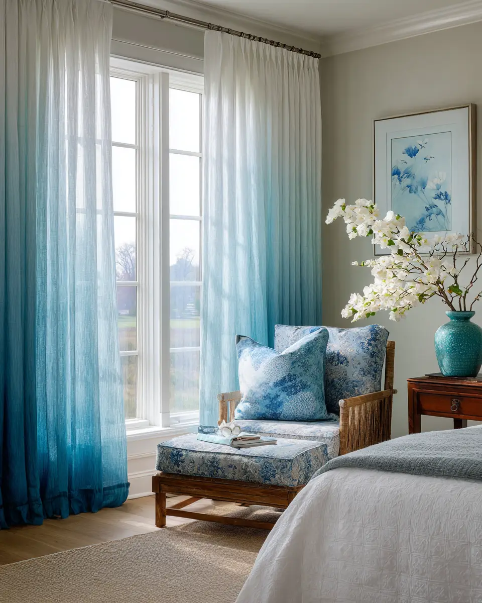 Blue Eclectic Bedroom Decor Ideas
