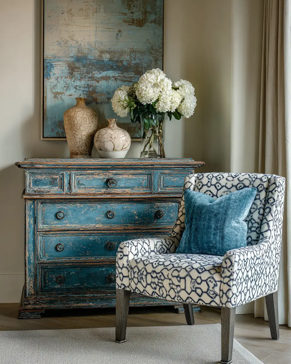 Blue Eclectic Bedroom Decor Ideas