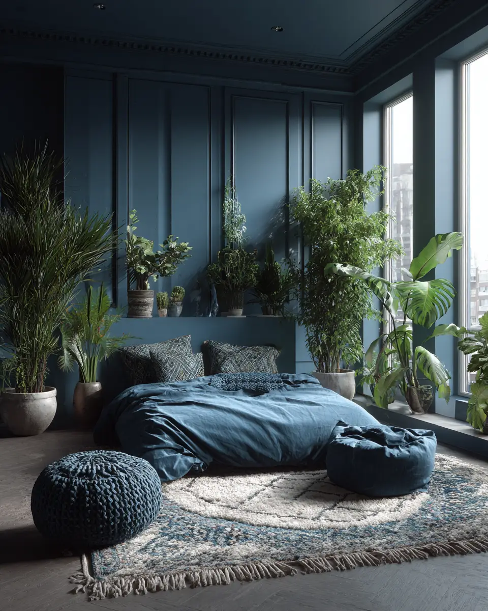 Blue Eclectic Bedroom Decor Ideas