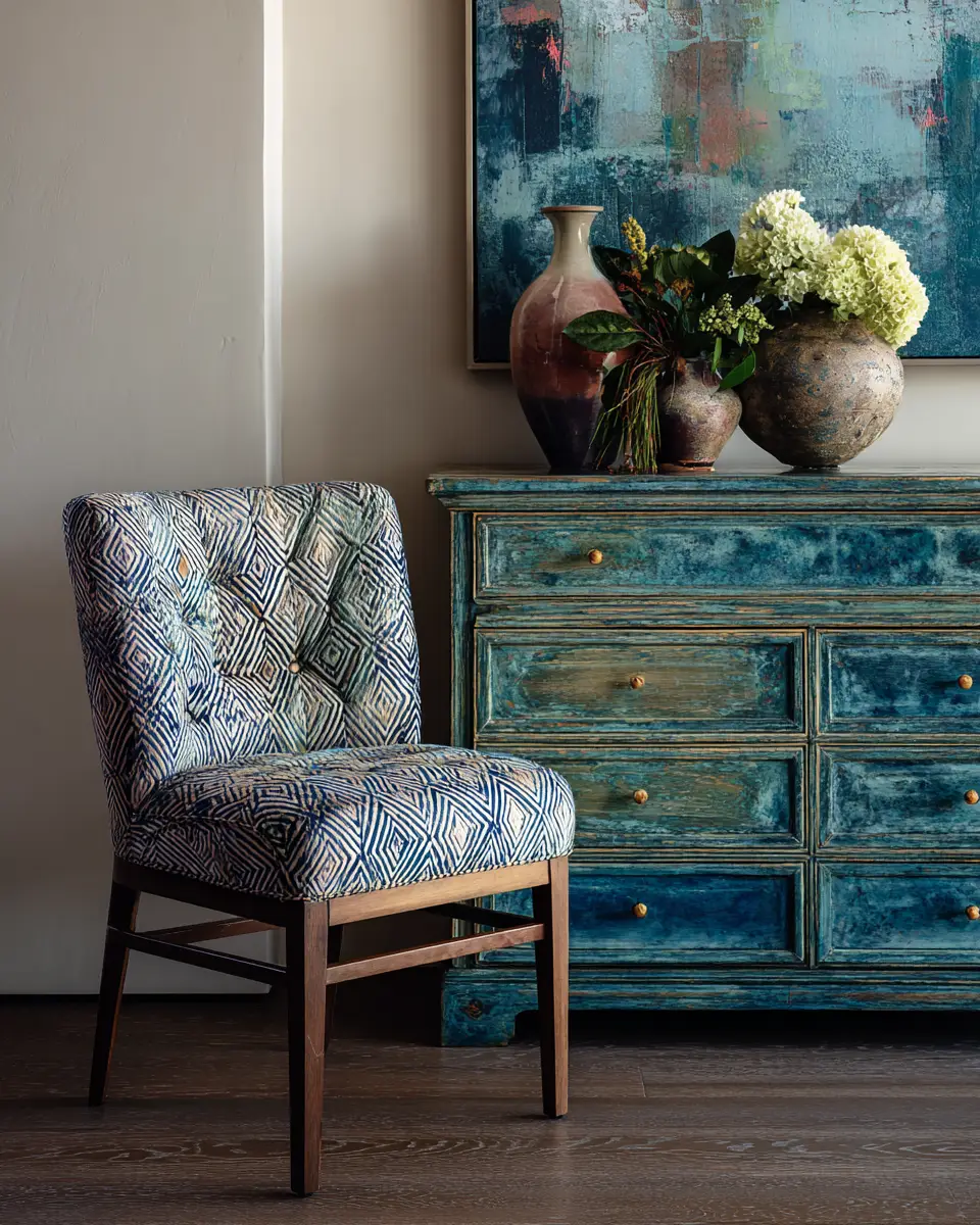 Blue Eclectic Bedroom Decor Ideas