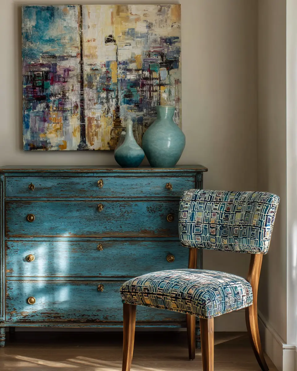 Blue Eclectic Bedroom Decor Ideas