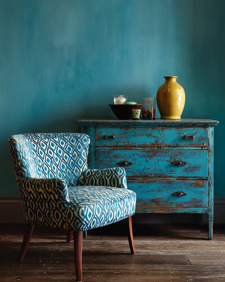 Blue Eclectic Bedroom Decor Ideas