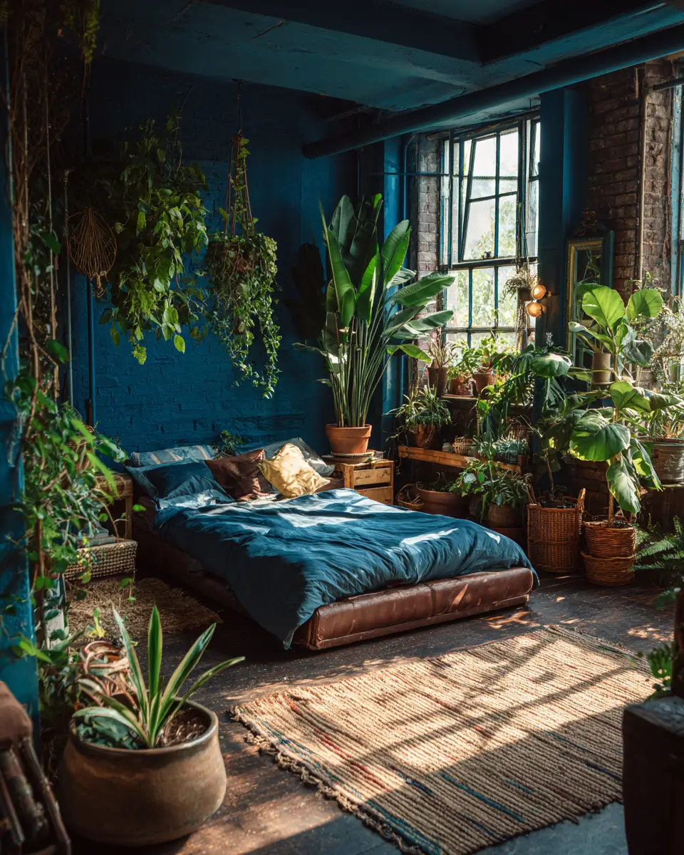 Blue Eclectic Bedroom Decor Ideas