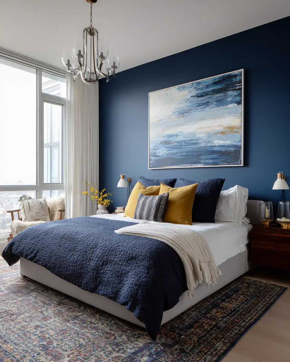 Blue Eclectic Bedroom Decor Ideas
