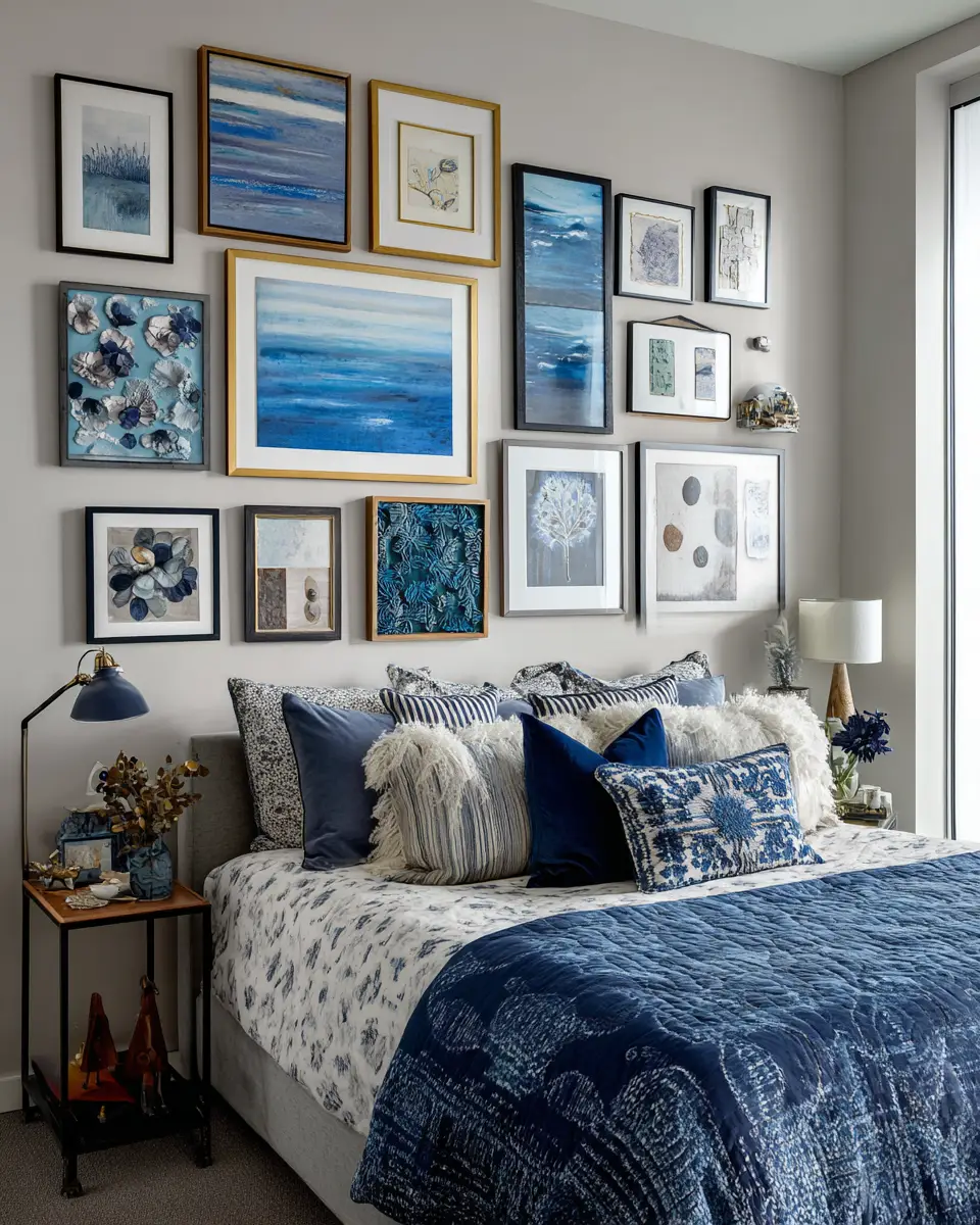 Blue Eclectic Bedroom Decor Ideas