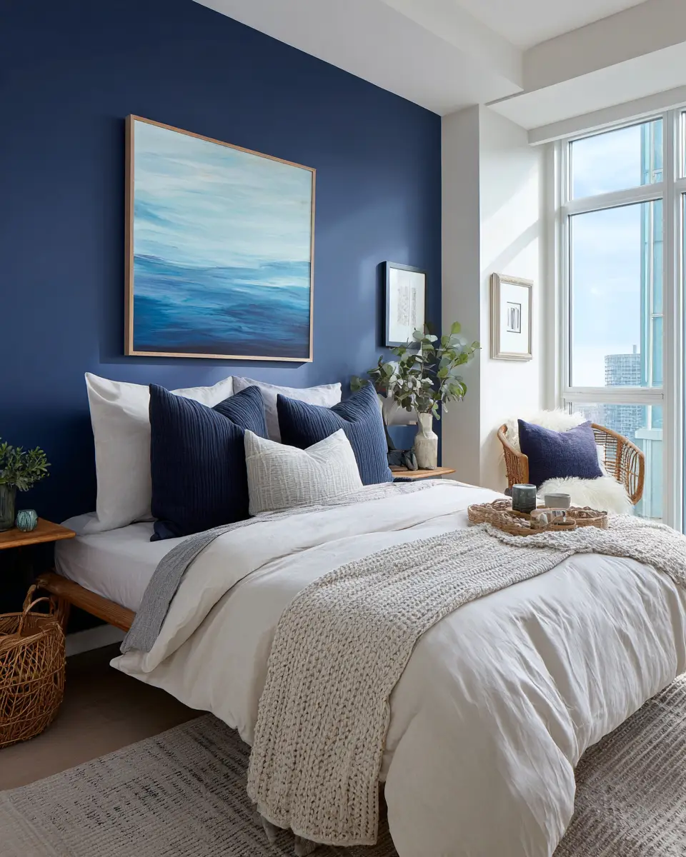 Blue Eclectic Bedroom Decor Ideas