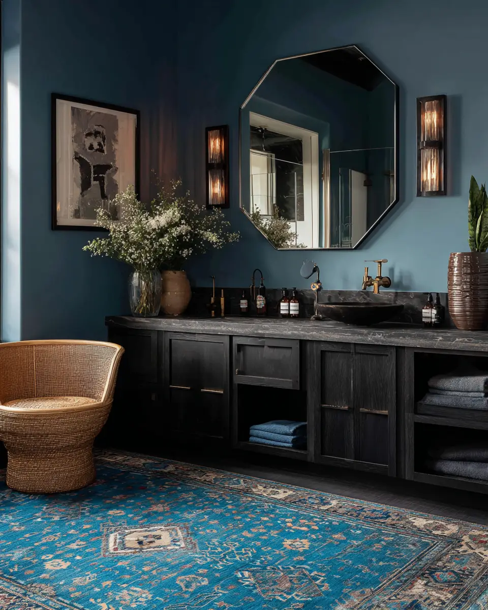 Blue Eclectic Laundry Room Decor Ideas