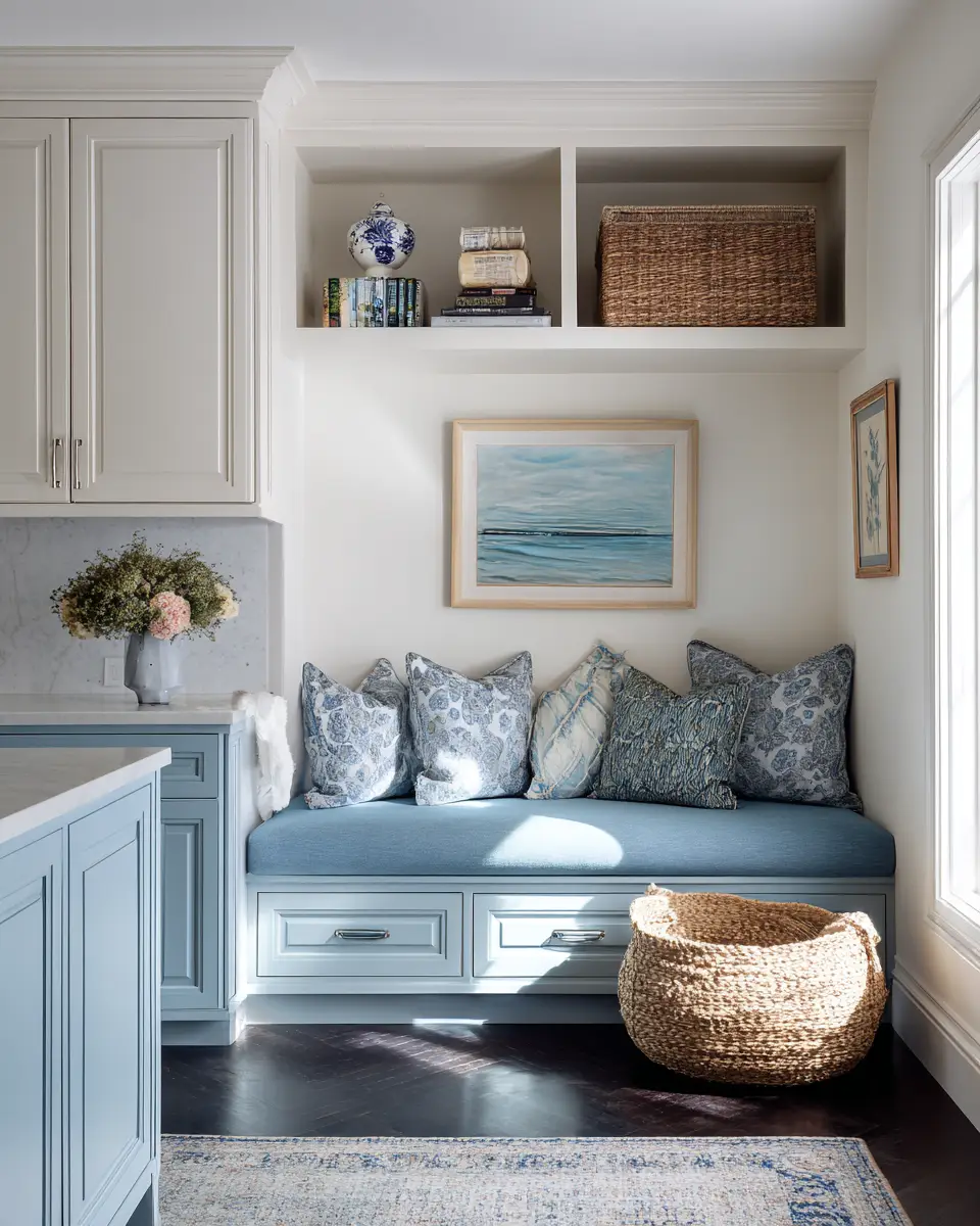 Blue Eclectic Laundry Room Decor Ideas