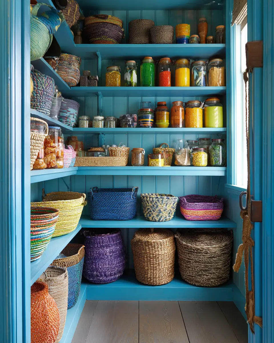 Blue Eclectic Laundry Room Decor Ideas