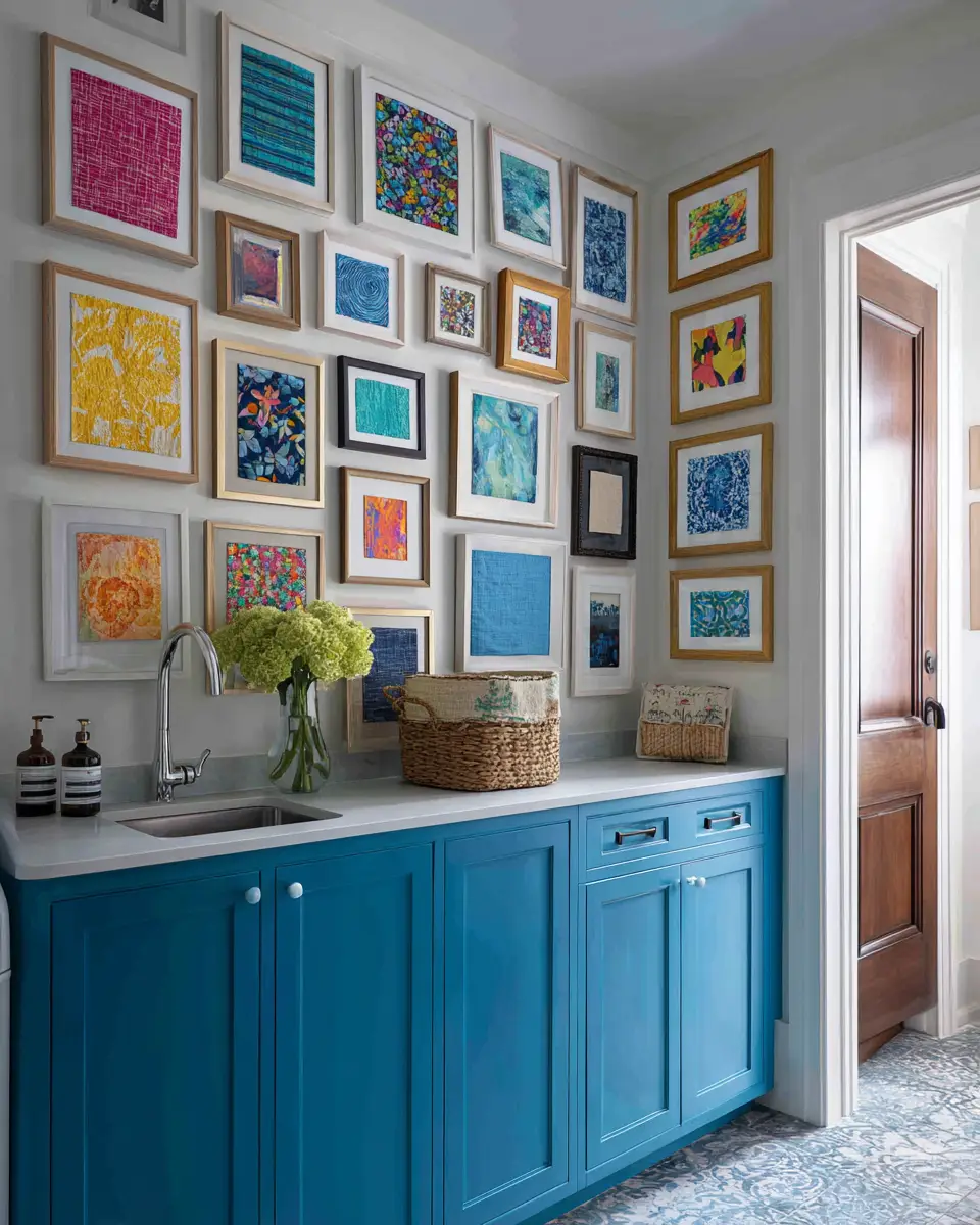Blue Eclectic Laundry Room Decor Ideas
