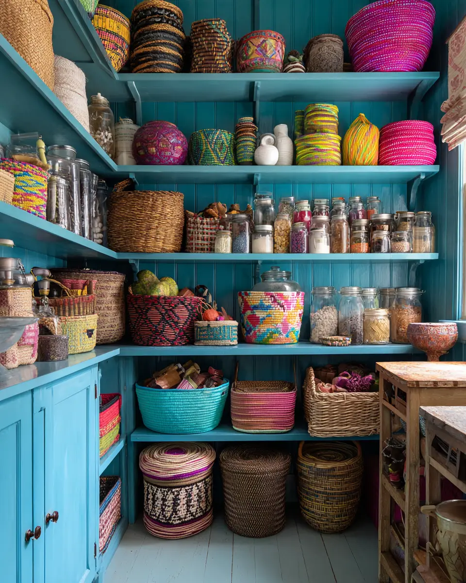 Blue Eclectic Laundry Room Decor Ideas