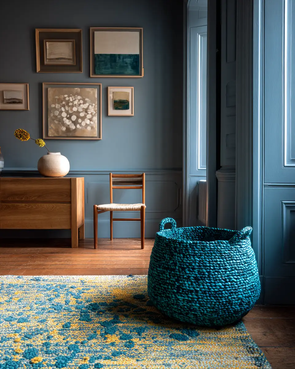Blue Eclectic Laundry Room Decor Ideas