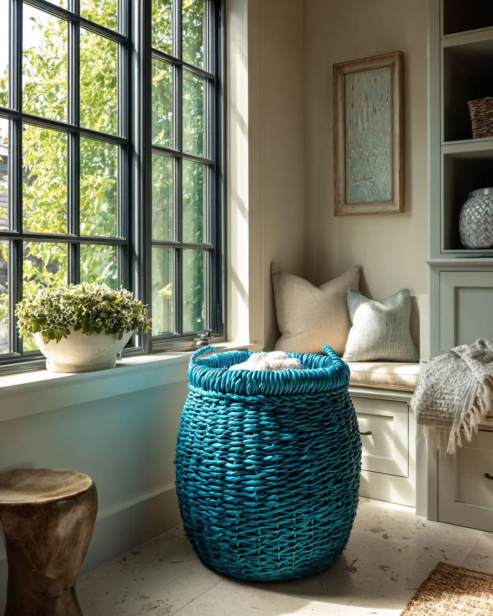 Blue Eclectic Laundry Room Decor Ideas